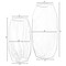 Ceramic Table Vase Featuring a Marble Look Design and Geometric Shape, Ideal as a Flower Holder or Decorative Accent for Home Decor in The Living Room, Bedroom, Office, or Dining Table